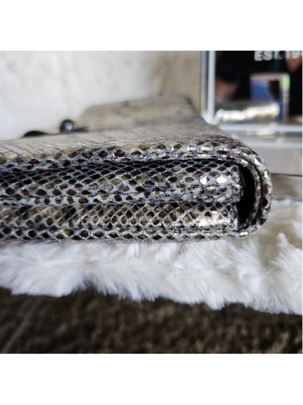 NWOT Coach Limited Edition Metallic Snakeskin Clutch - Picture 7 of 16